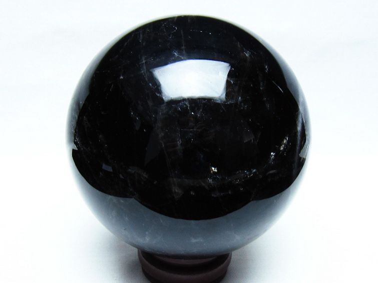 2.7Kgモリオン 純天然 黒水晶 丸玉 130mm [t572-11961] 3枚目