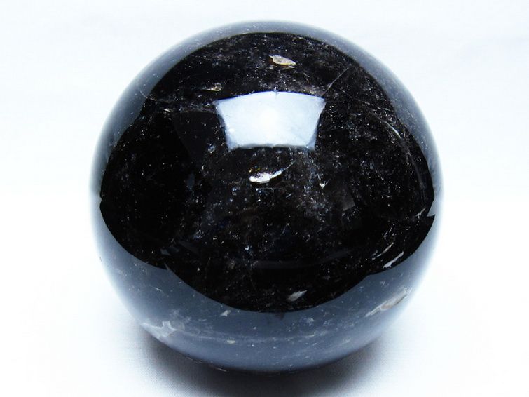 3.4Kgモリオン 純天然 黒水晶 丸玉 137mm [t572-11966] 1枚目