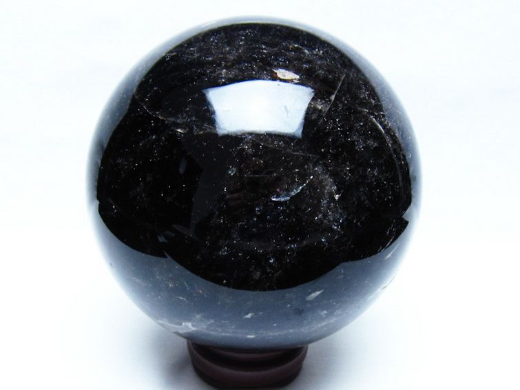 3.4Kgモリオン 純天然 黒水晶 丸玉 137mm [t572-11966] 3枚目