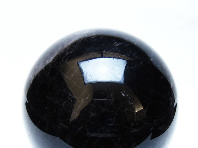 1.9Kgモリオン 純天然 黒水晶 丸玉 115mm [t572-12035] 2枚目