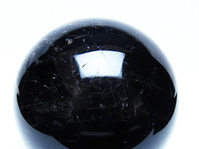 1.8Kgモリオン 純天然 黒水晶 丸玉 113mm [t572-12051] 2枚目
