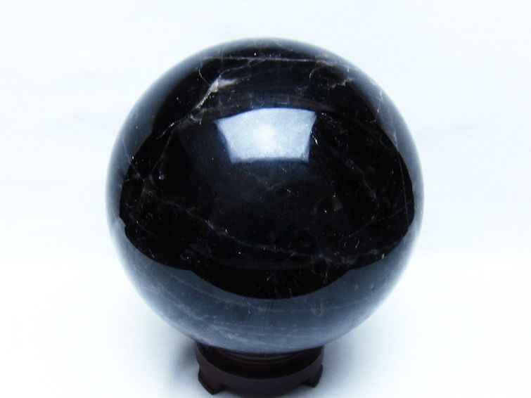 4.4Kgモリオン 純天然 黒水晶 丸玉 150mm [t572-12075] 3枚目