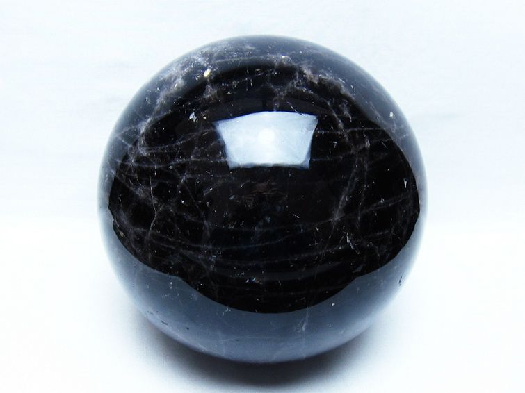 8.1Kgモリオン 純天然 黒水晶 丸玉 185mm [t572-12097] 1枚目
