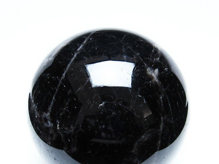 1.6Kgモリオン 純天然 黒水晶 丸玉 101mm [T572-9394] 2枚目