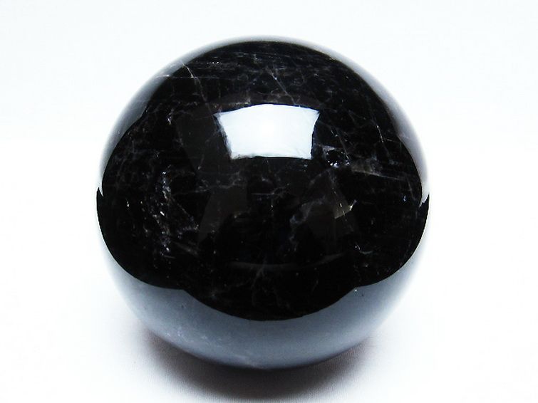 2.1Kgモリオン 純天然 黒水晶 丸玉 118mm [T572-9473] 1枚目