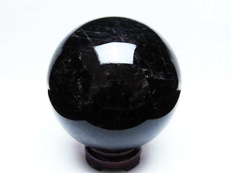 2.1Kgモリオン 純天然 黒水晶 丸玉 118mm [T572-9473] 3枚目