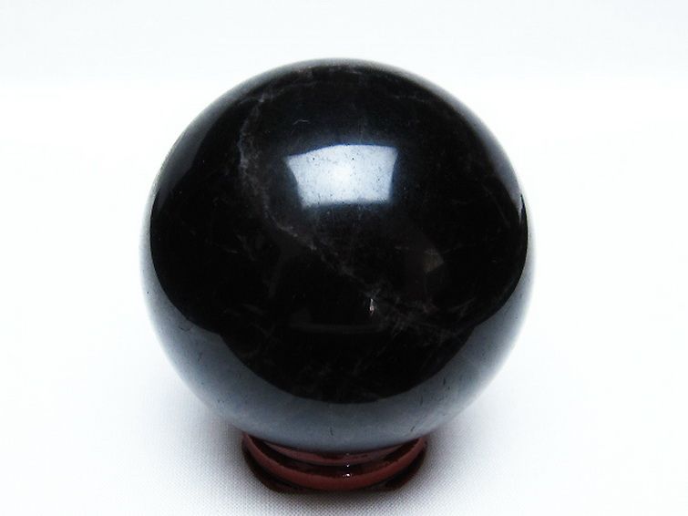 モリオン 純天然 黒水晶 丸玉 65mm [T572-9542] 3枚目