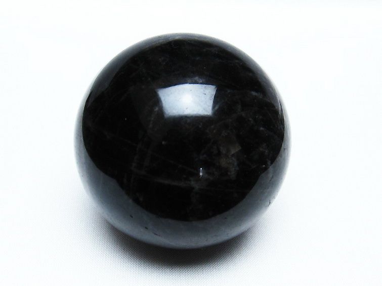 モリオン 純天然 黒水晶 丸玉 61mm [T572-9548] 1枚目