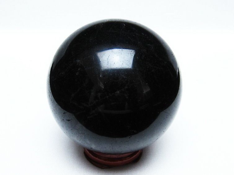 モリオン 純天然 黒水晶 丸玉 69mm [T572-9567] 3枚目