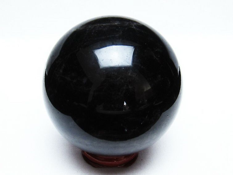 モリオン 純天然 黒水晶 丸玉 76mm [T572-9574] 3枚目