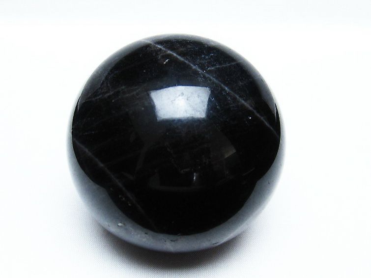 モリオン 純天然 黒水晶 丸玉 76mm [T572-9575] 1枚目