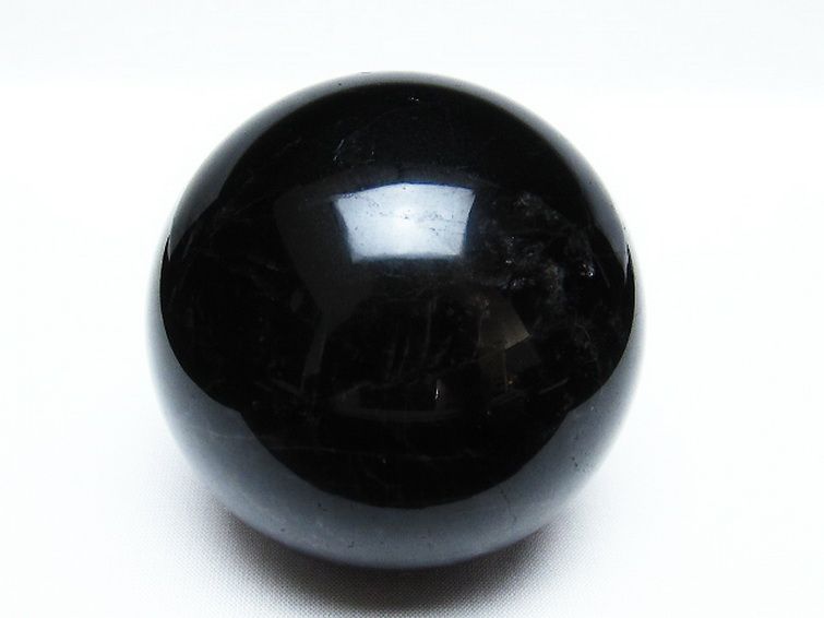 モリオン 純天然 黒水晶 丸玉 72mm [T572-9602] 1枚目