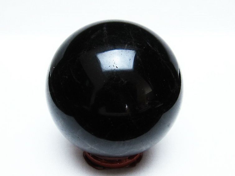 モリオン 純天然 黒水晶 丸玉 72mm [T572-9605] 3枚目
