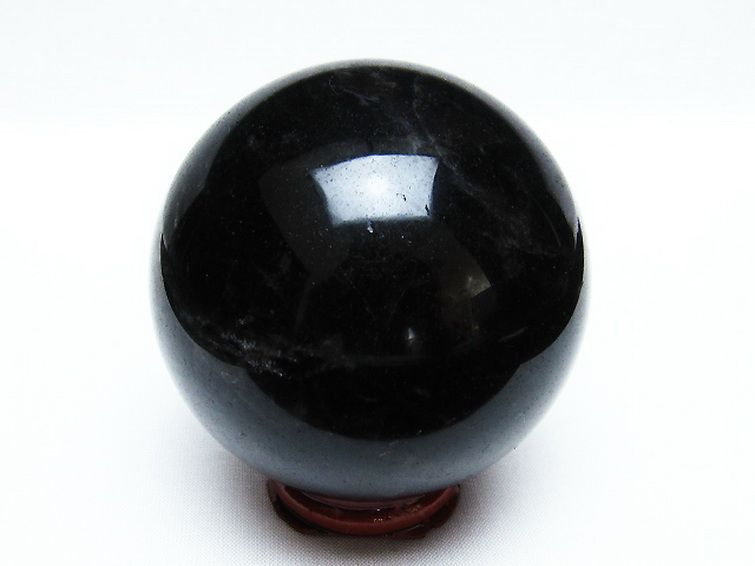 モリオン 純天然 黒水晶 丸玉 72mm [T572-9609] 3枚目