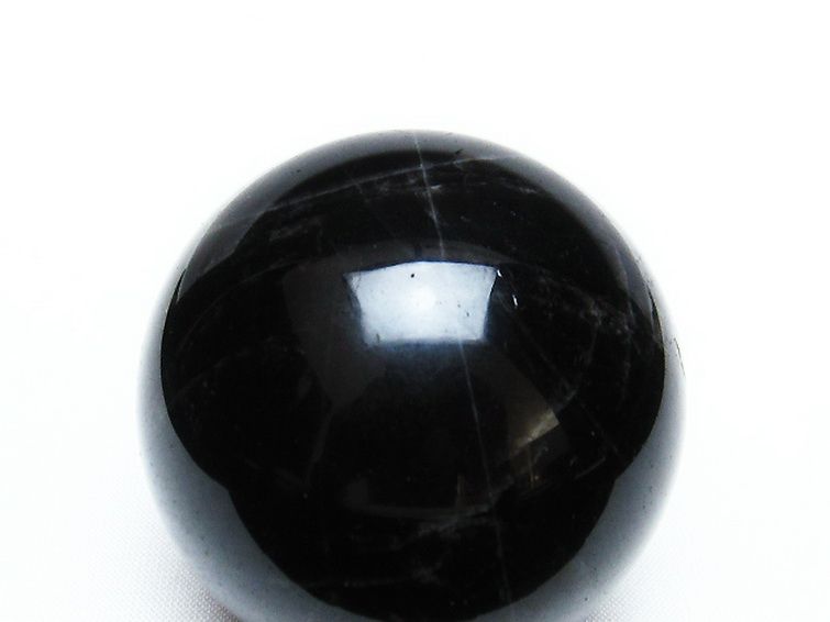 モリオン 純天然 黒水晶 丸玉 56mm [T572-9635] 2枚目