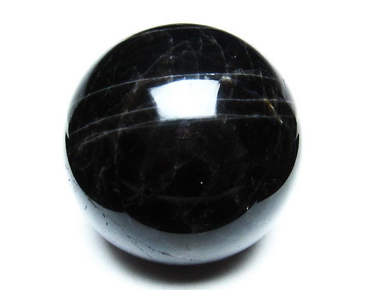 2.5Kgモリオン 純天然 黒水晶 丸玉 125mm [T572-9825] 1枚目