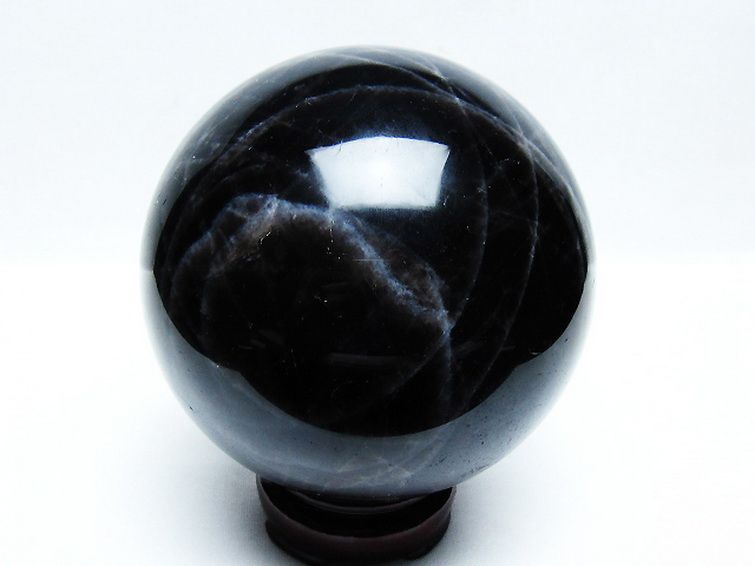 1.7Kgモリオン 純天然 黒水晶 丸玉 110mm [T572-9961] 3枚目