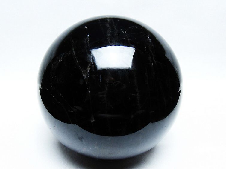 2.8Kgモリオン 純天然 黒水晶 丸玉 130mm [T572-9989] 1枚目