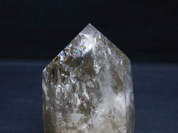 虹入りライトニング水晶ガーデン水晶六角柱[T60-27512] 2枚目