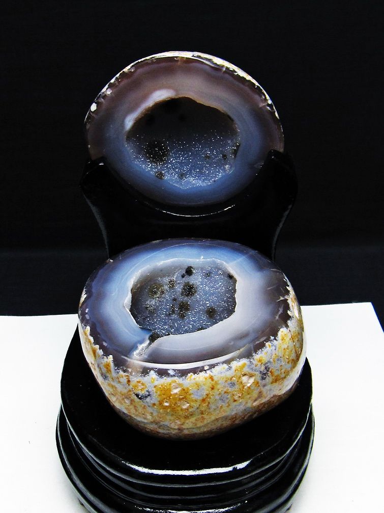 ペア水晶トレジャーメノウ[T604-7703] 1枚目