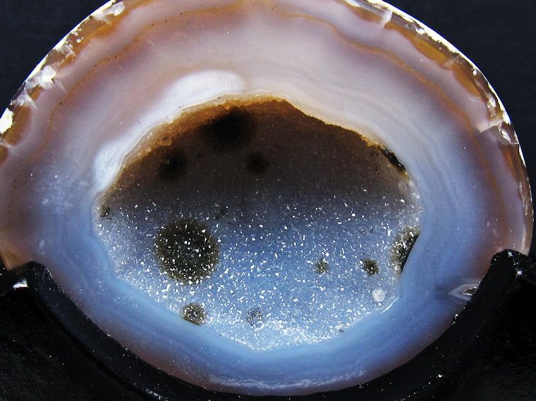 ペア水晶トレジャーメノウ[T604-7703] 3枚目