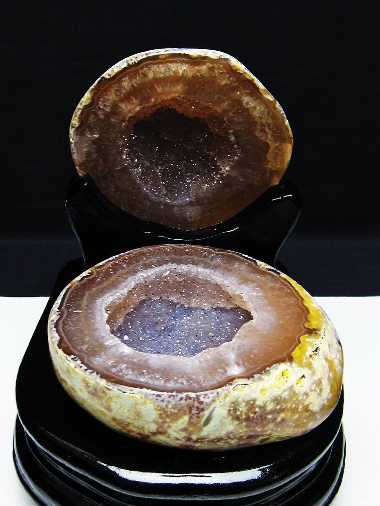 ペア水晶トレジャーメノウ[T604-7716] 1枚目