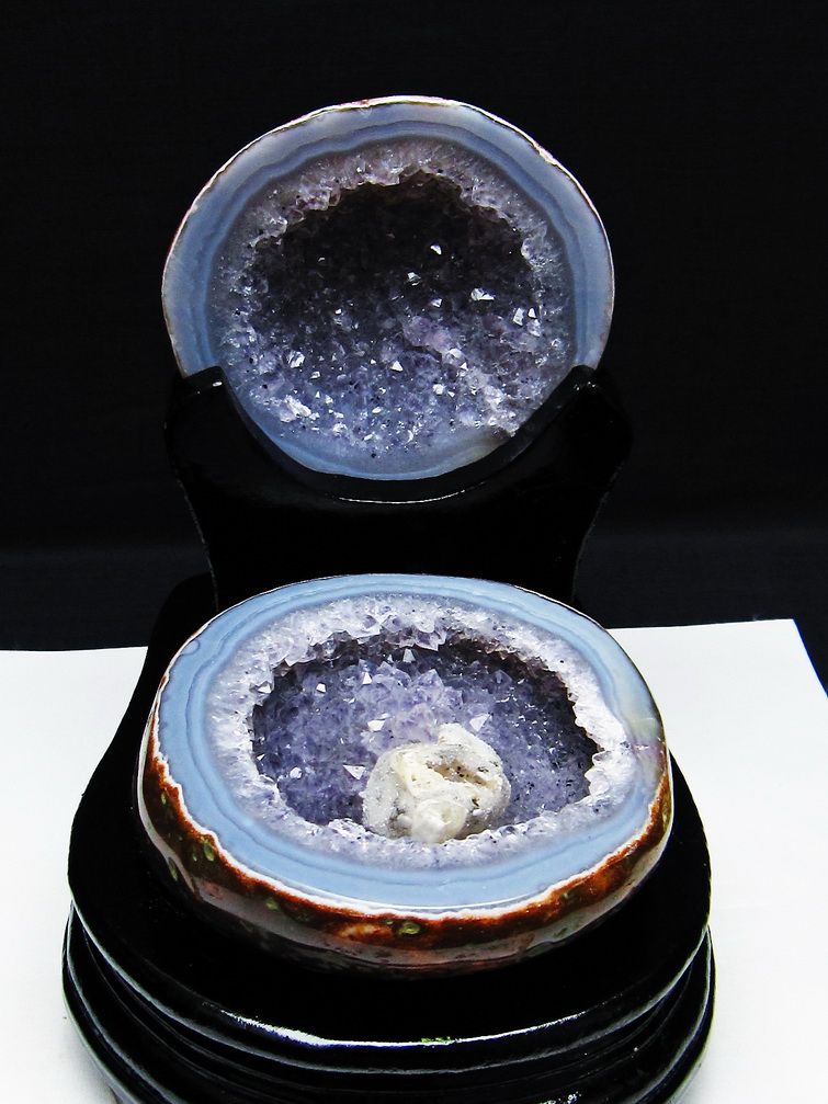 パワーストーン 天然石 ペア水晶トレジャーアメジスト[T604-7722]