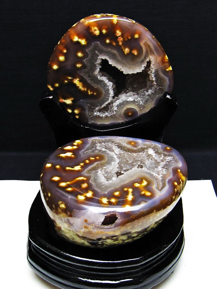 2Kgペア水晶トレジャーメノウ[T604-7738] 1枚目