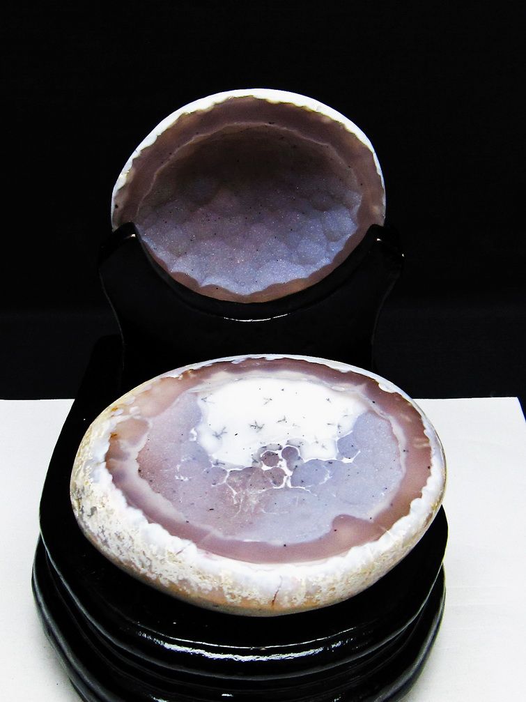 ペア水晶トレジャーメノウ[T604-7769] 1枚目