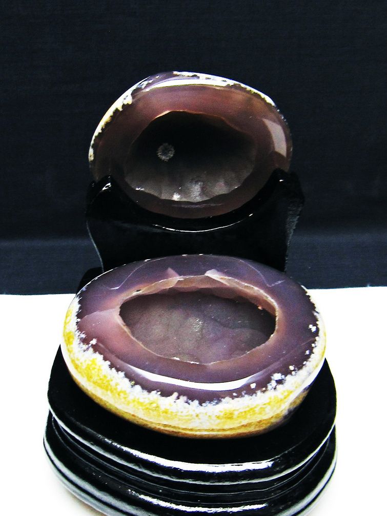 ペア水晶トレジャーメノウ[T604-7776] 1枚目