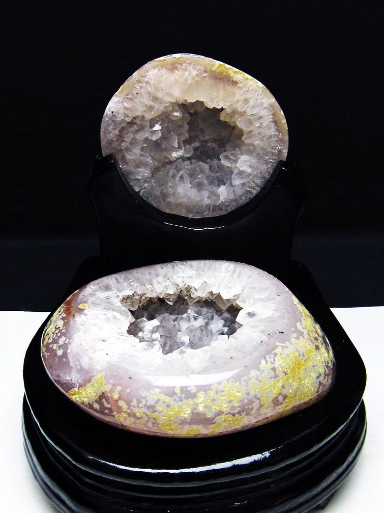 ペア水晶トレジャーメノウ[T604-7786] 1枚目