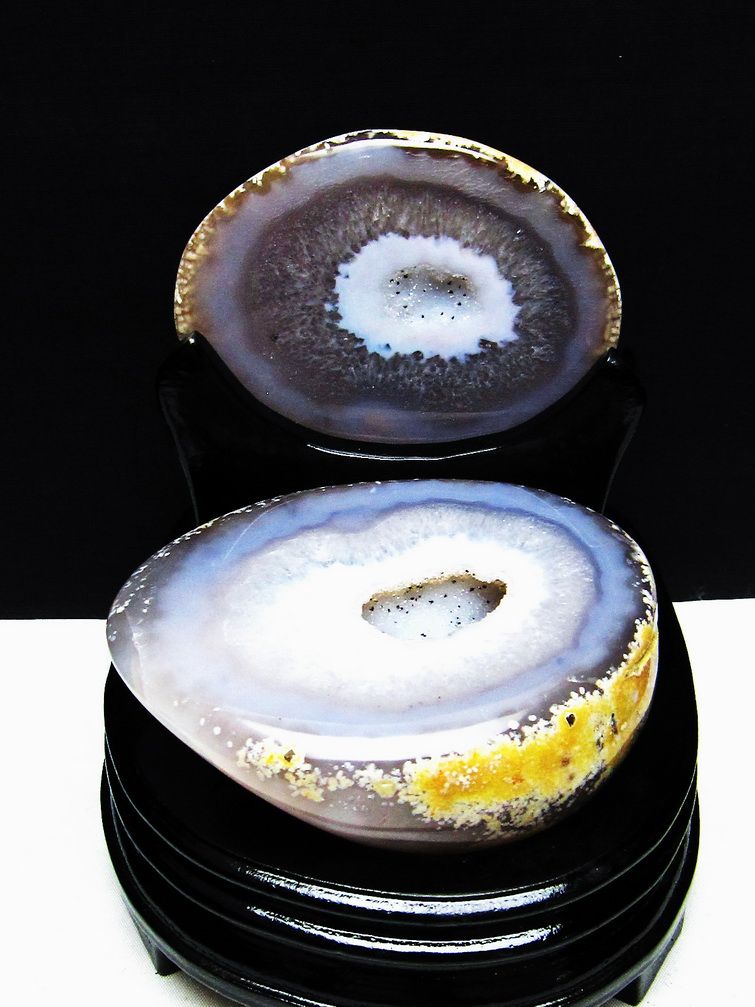 ペア水晶トレジャーメノウ [t604-7867] 1枚目