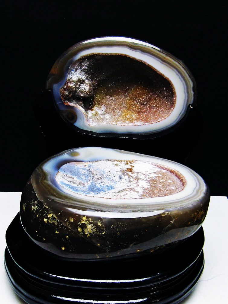 2.7Kgペア水晶トレジャーメノウ [t604-7910] 1枚目