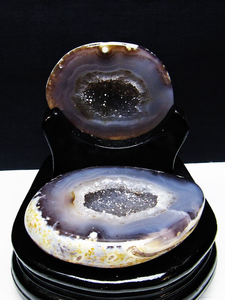 ペア水晶トレジャーメノウ [t604-7920] 1枚目