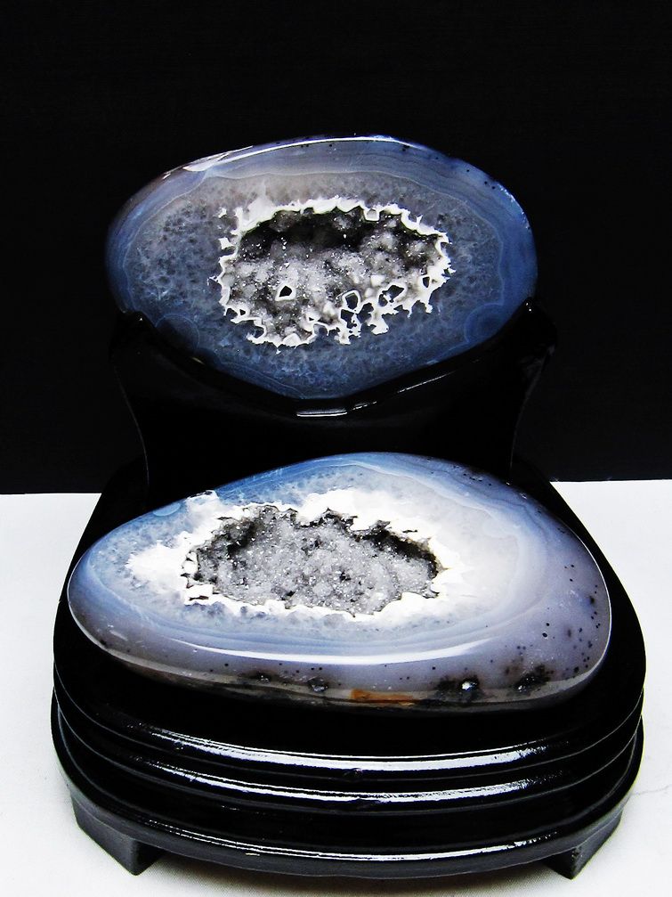 ペア水晶トレジャーメノウ [t604-7938] 1枚目