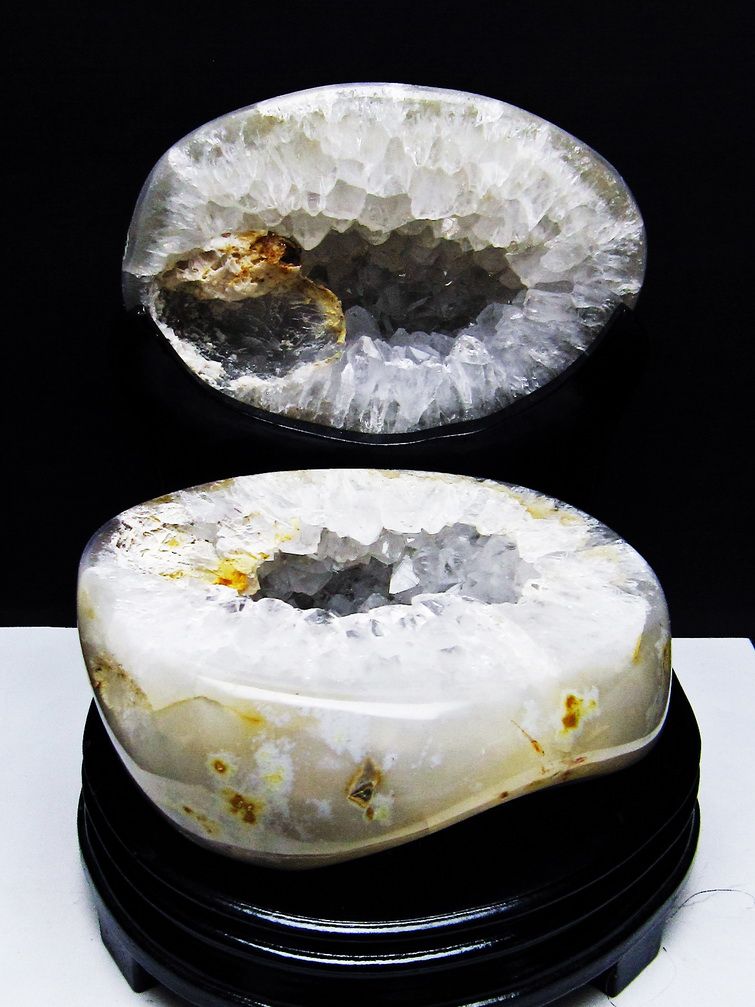 3.1Kgペア水晶トレジャーメノウ [t604-7972] 1枚目