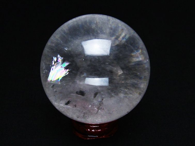 虹入りヒマラヤ水晶丸玉52mm[T62-14990]
