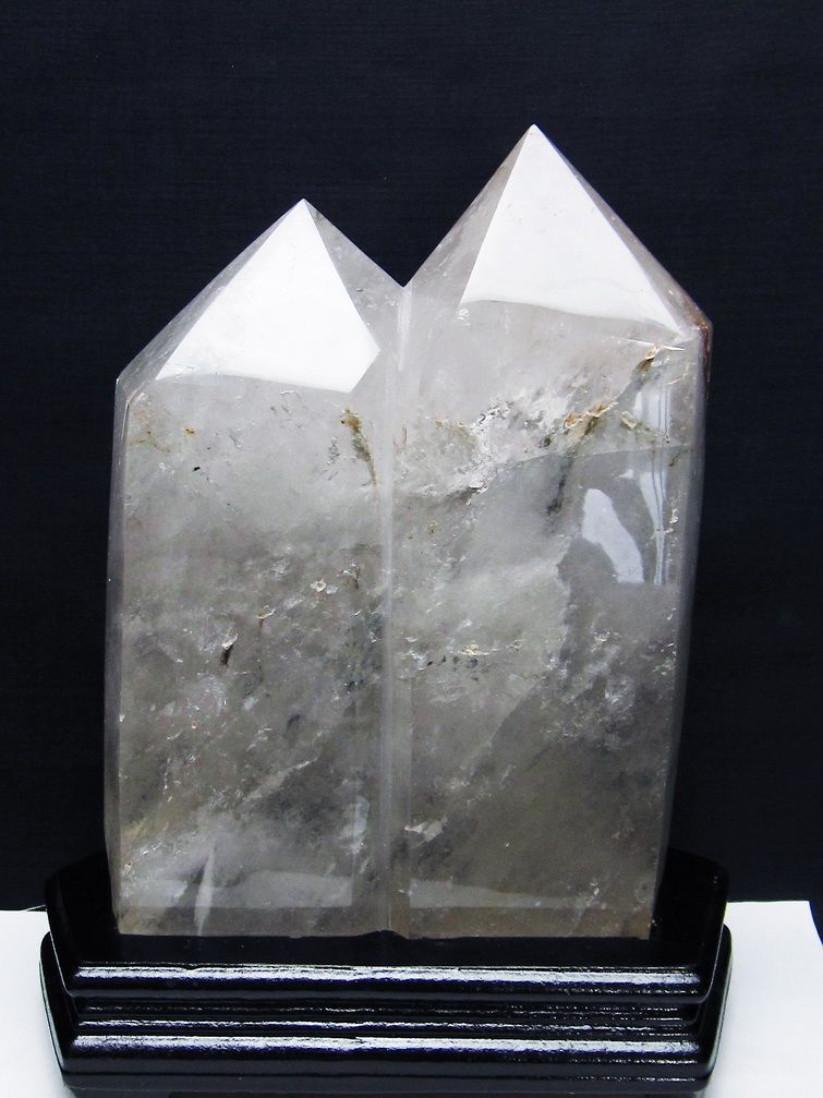 4.1Kgガーデンヒマラヤ水晶ダブルポイント[T627-6681] 1枚目