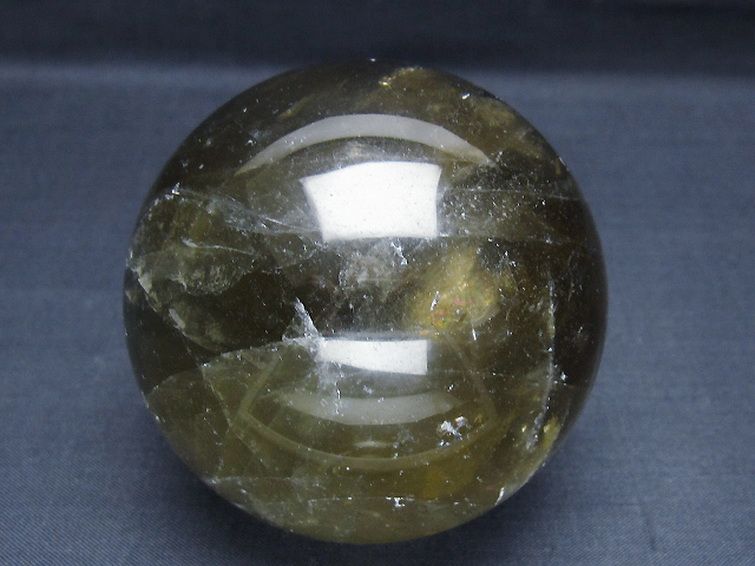 ライトニング水晶丸玉 74mm [t63-8028] 1枚目