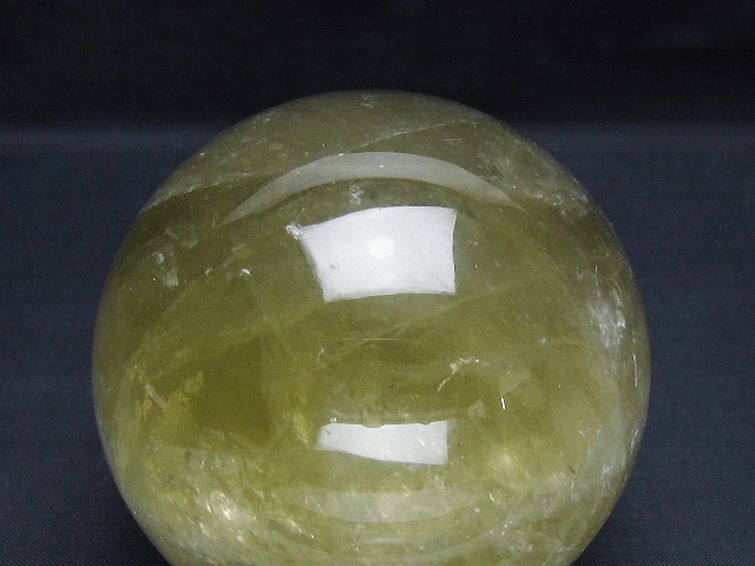 シトリン水晶丸玉 78mm [t63-8037] 2枚目
