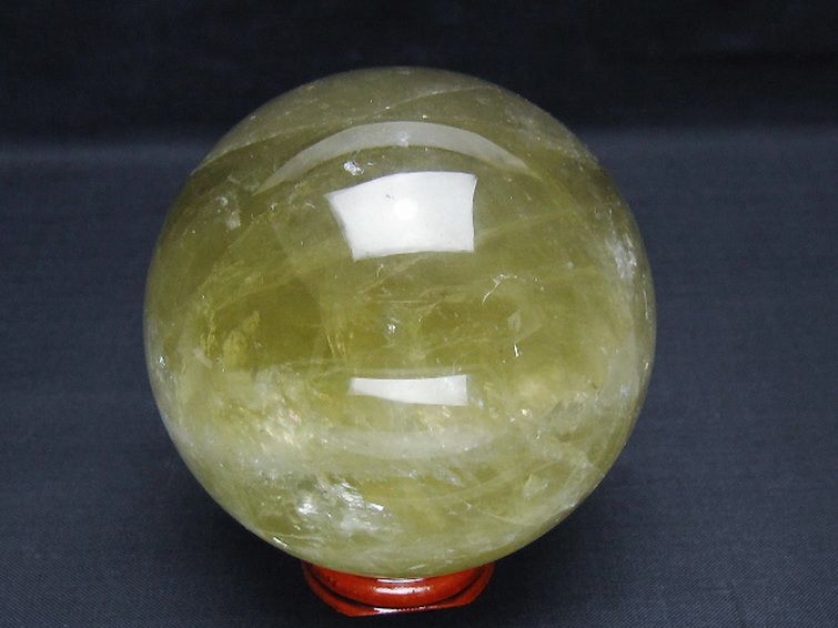 シトリン水晶丸玉 78mm [t63-8037] 3枚目