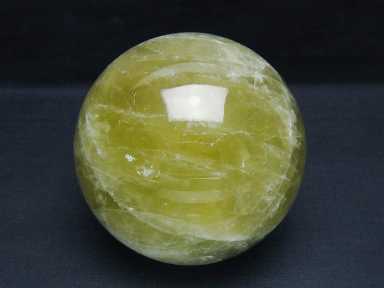 1.4Kgシトリン水晶丸玉 100mm [t63-8083] 1枚目