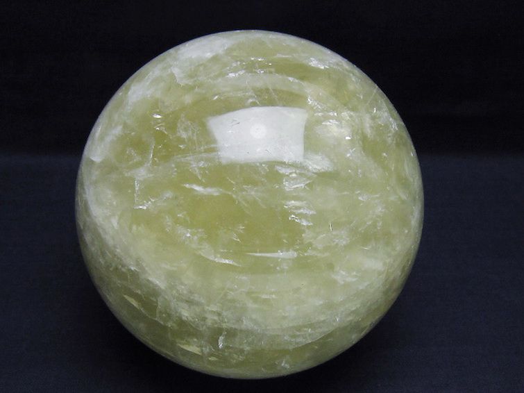 1.9Kgシトリン水晶丸玉 113mm [t63-8127] 1枚目