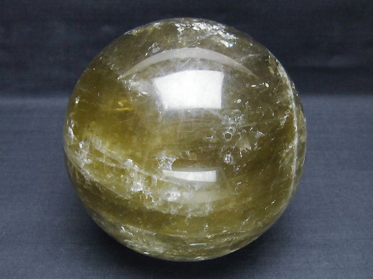 1.6Kgシトリン水晶丸玉 105mm [t63-8132] 1枚目