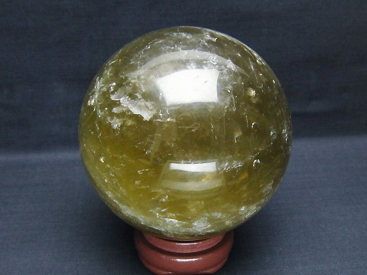 1.6Kgシトリン水晶丸玉 105mm [t63-8132] 3枚目