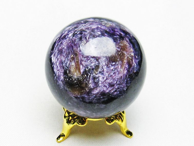 チャロアイト 丸玉 36mm [t637-4459] 3枚目