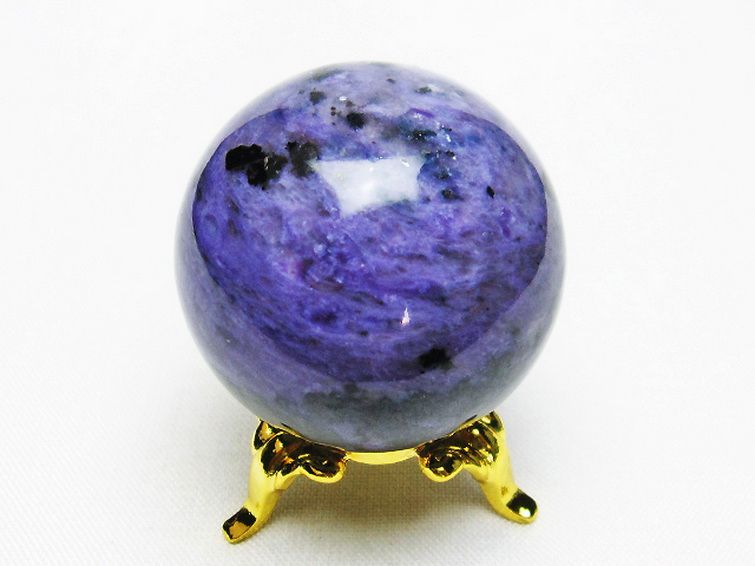 チャロアイト 丸玉 34mm [t637-4516] 3枚目