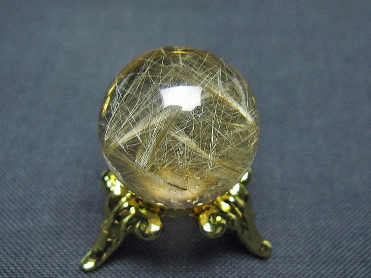 ルチル入り水晶丸玉 18mm [t637-4752] 3枚目