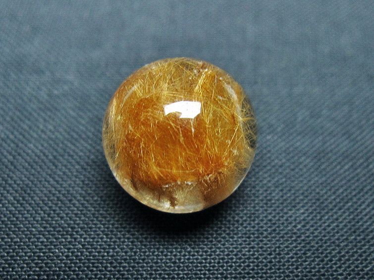 ルチル入り水晶丸玉 14mm [t637-4757] 1枚目