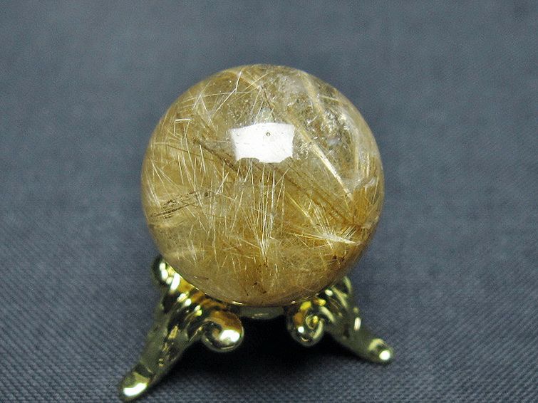 ルチル入り水晶丸玉 20mm [t637-4763] 3枚目